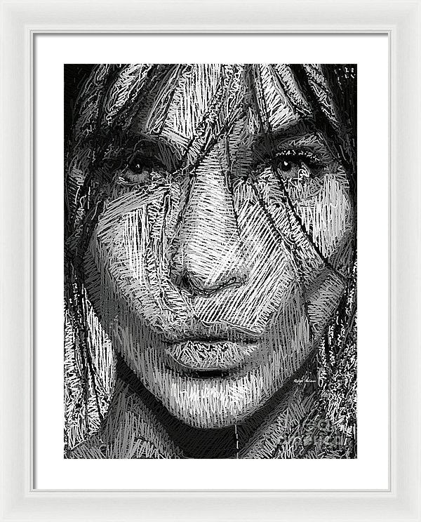 Framed Print - Studio Portrait In Pencil 36