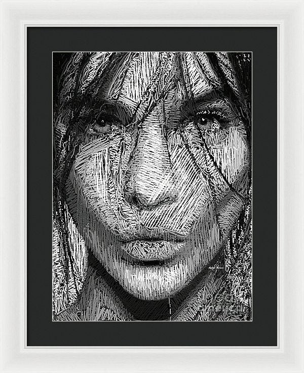 Framed Print - Studio Portrait In Pencil 36