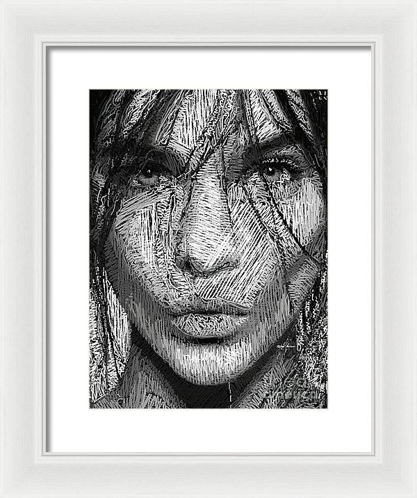 Framed Print - Studio Portrait In Pencil 36