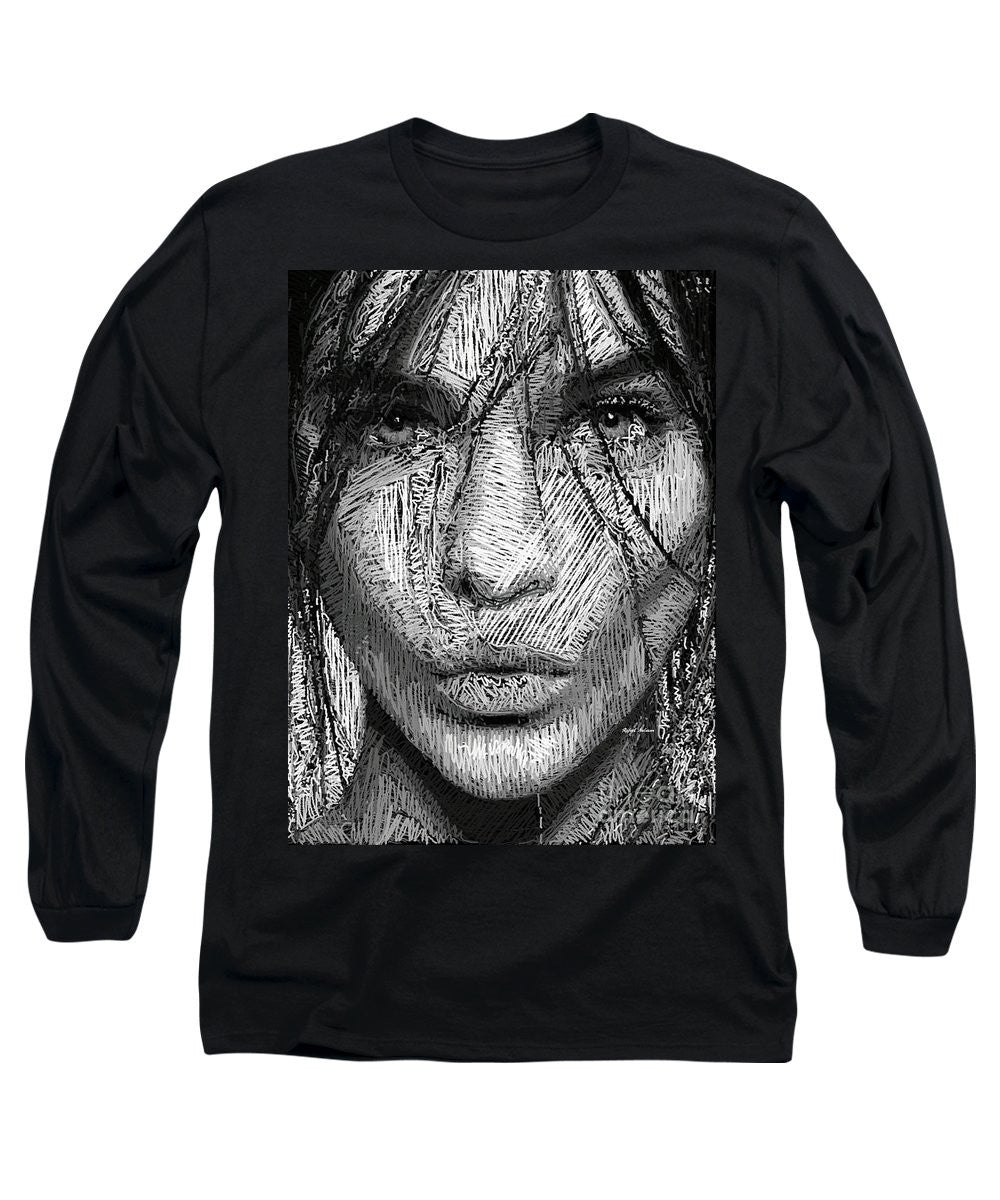 Long Sleeve T-Shirt - Studio Portrait In Pencil 36