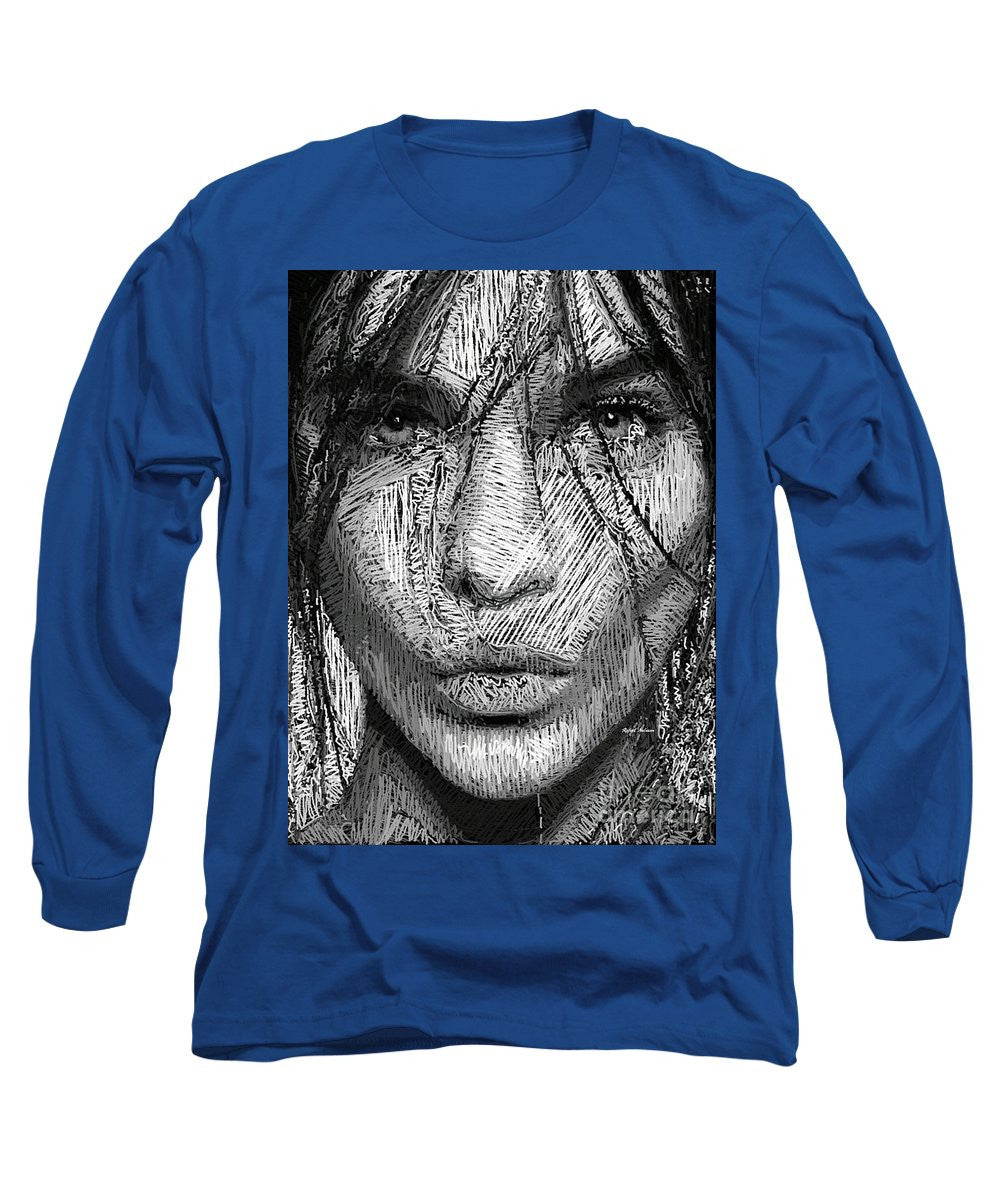 Long Sleeve T-Shirt - Studio Portrait In Pencil 36