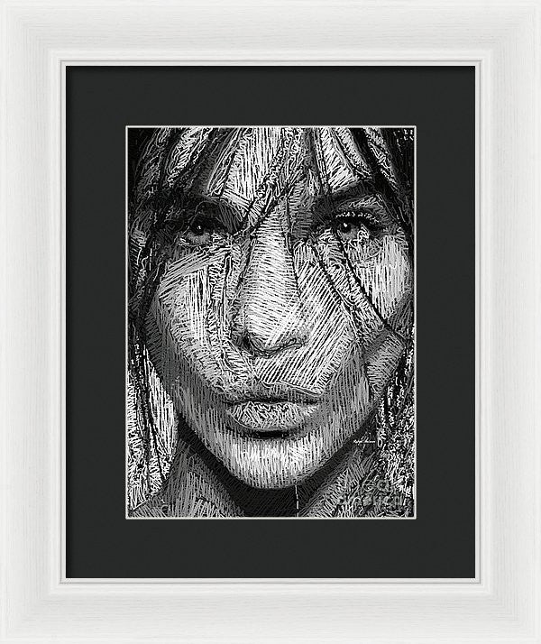 Framed Print - Studio Portrait In Pencil 36