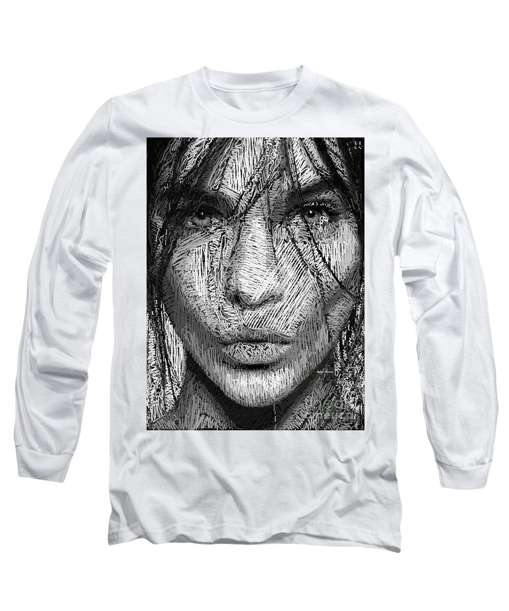 Long Sleeve T-Shirt - Studio Portrait In Pencil 36