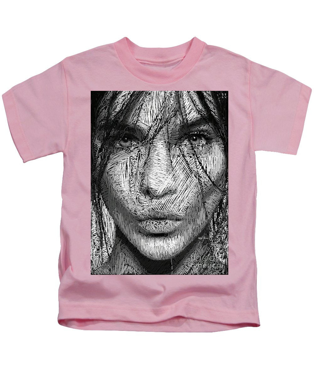 Kids T-Shirt - Studio Portrait In Pencil 36