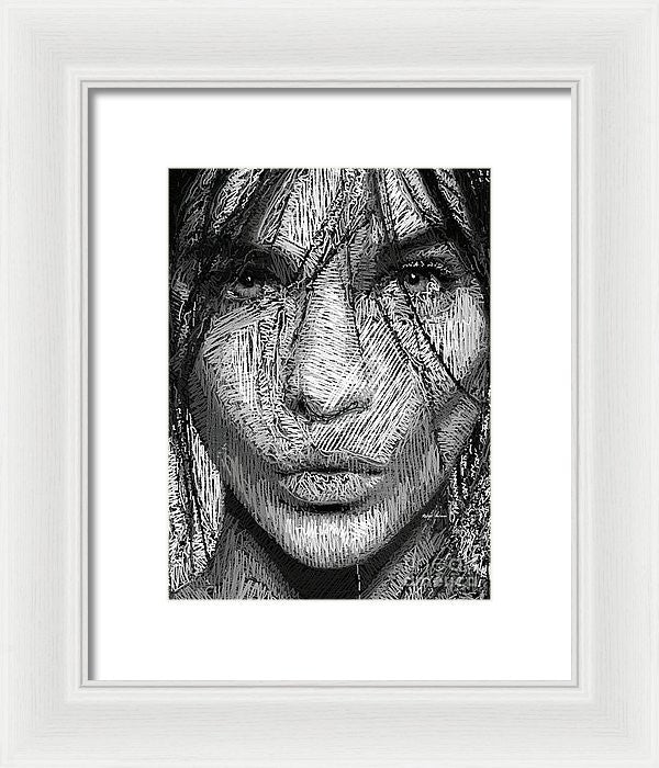 Framed Print - Studio Portrait In Pencil 36