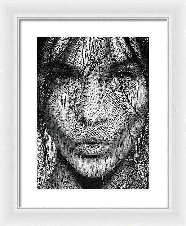 Framed Print - Studio Portrait In Pencil 36