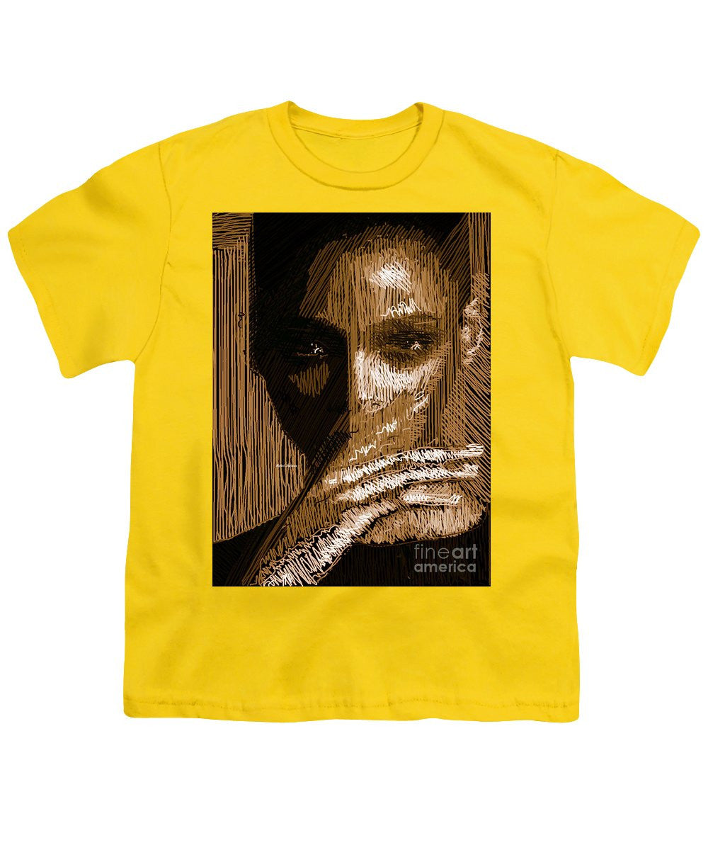 T-shirt pour jeunes - Portrait en studio au crayon 37