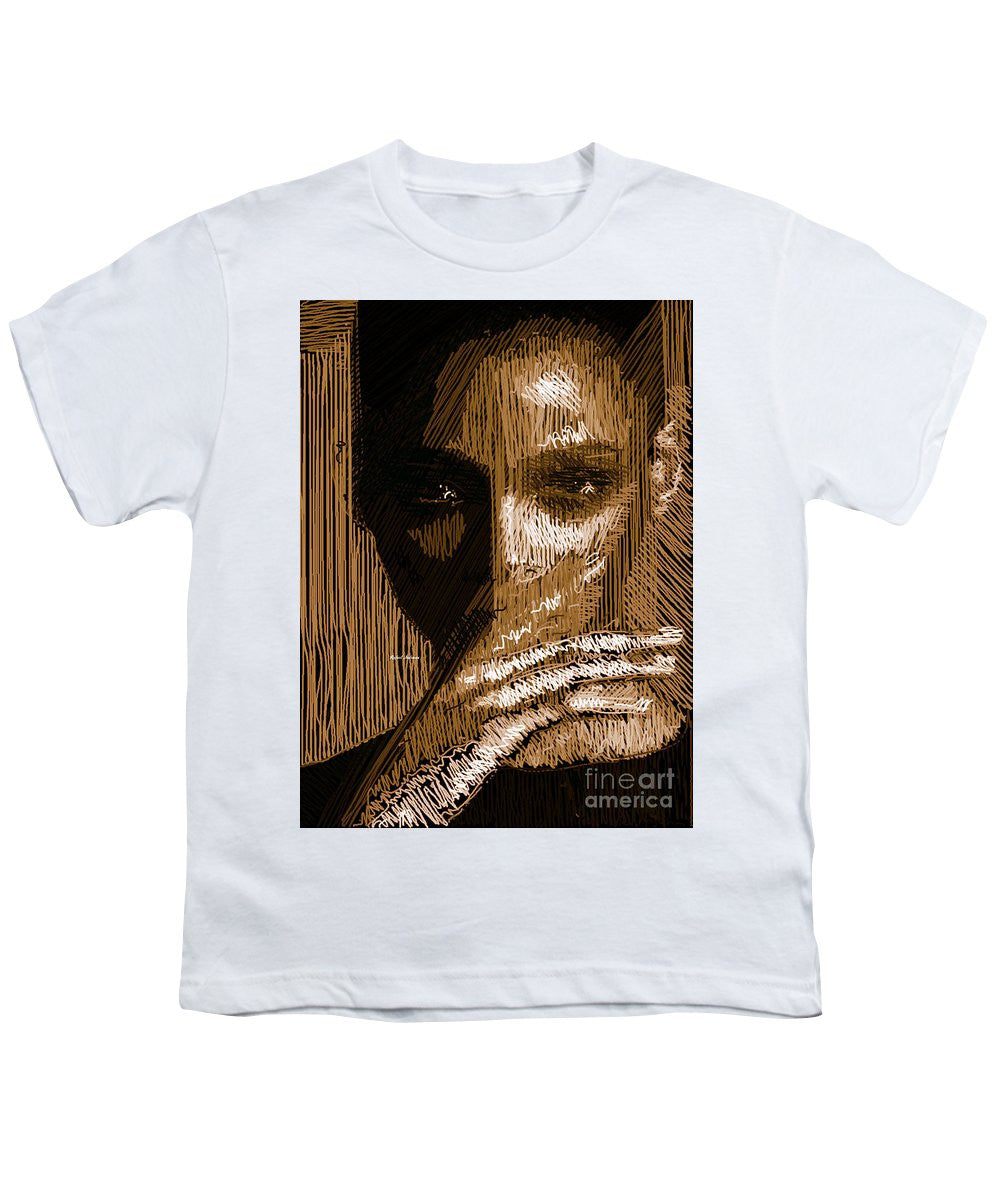 T-shirt pour jeunes - Portrait en studio au crayon 37