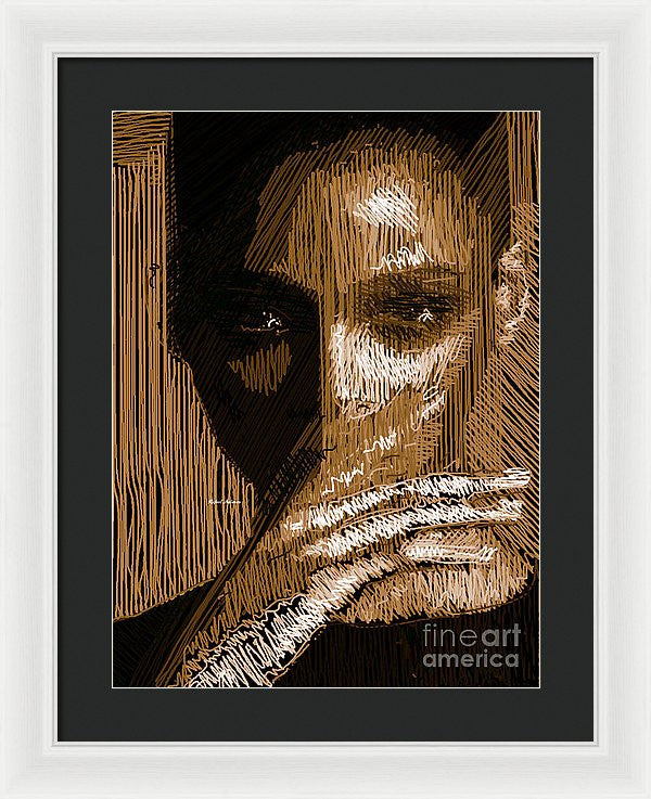 Framed Print - Studio Portrait In Pencil 37