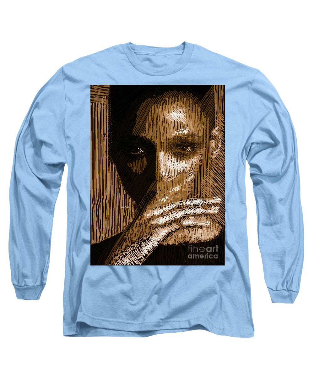 Long Sleeve T-Shirt - Studio Portrait In Pencil 37