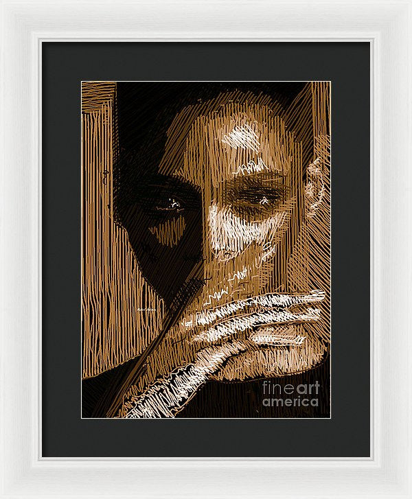 Framed Print - Studio Portrait In Pencil 37