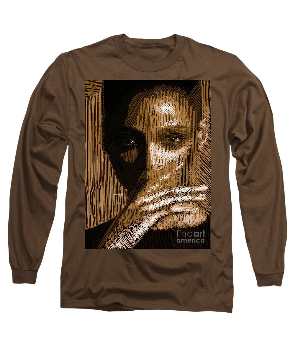 Long Sleeve T-Shirt - Studio Portrait In Pencil 37