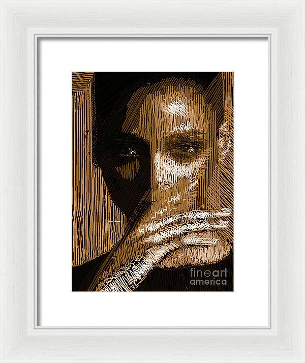 Framed Print - Studio Portrait In Pencil 37