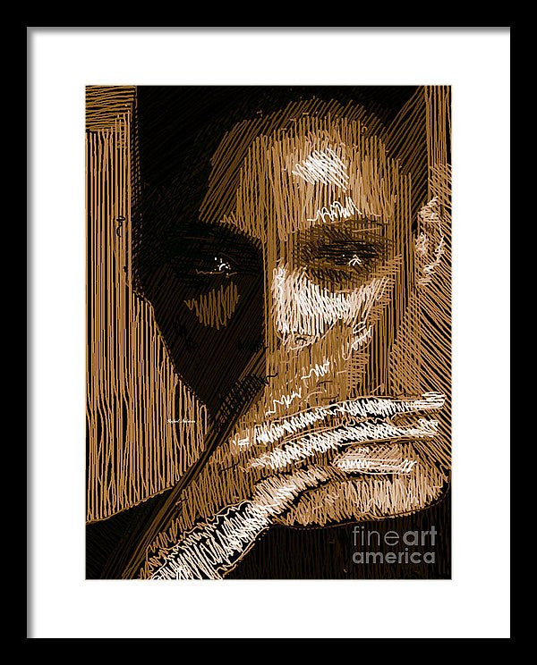 Framed Print - Studio Portrait In Pencil 37