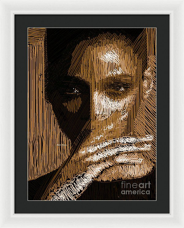 Framed Print - Studio Portrait In Pencil 37