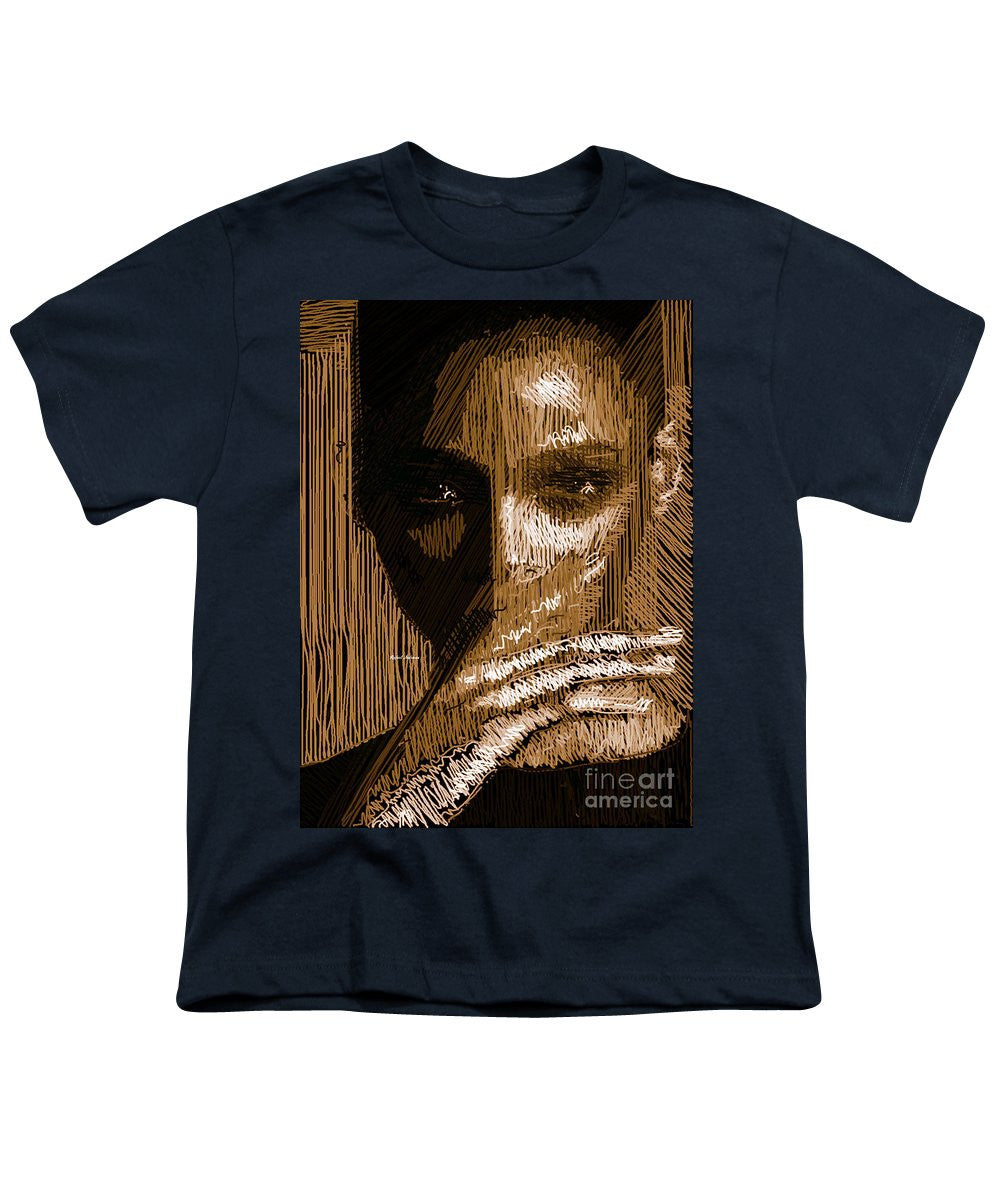 T-shirt pour jeunes - Portrait en studio au crayon 37