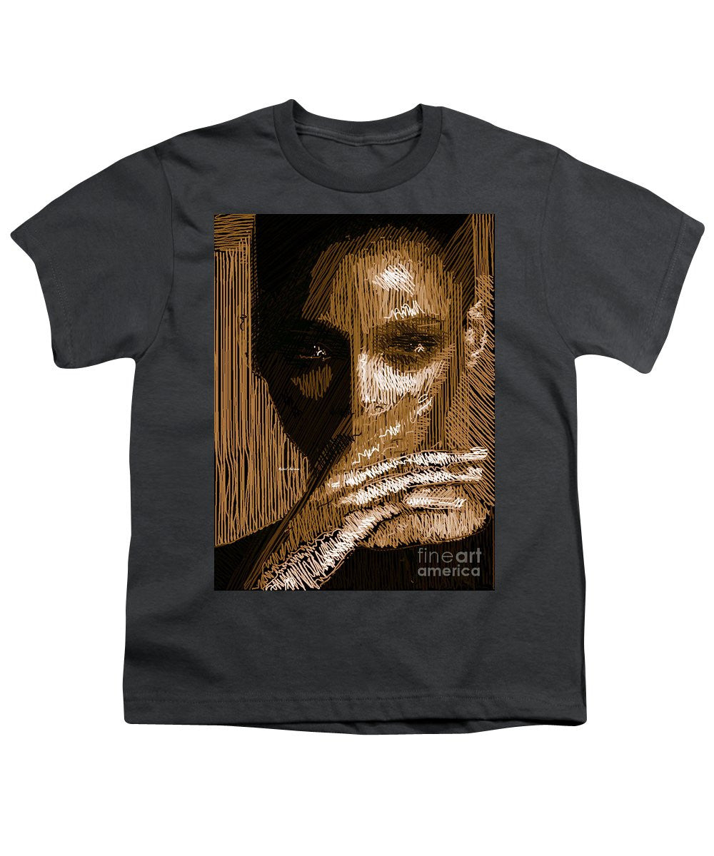 T-shirt pour jeunes - Portrait en studio au crayon 37