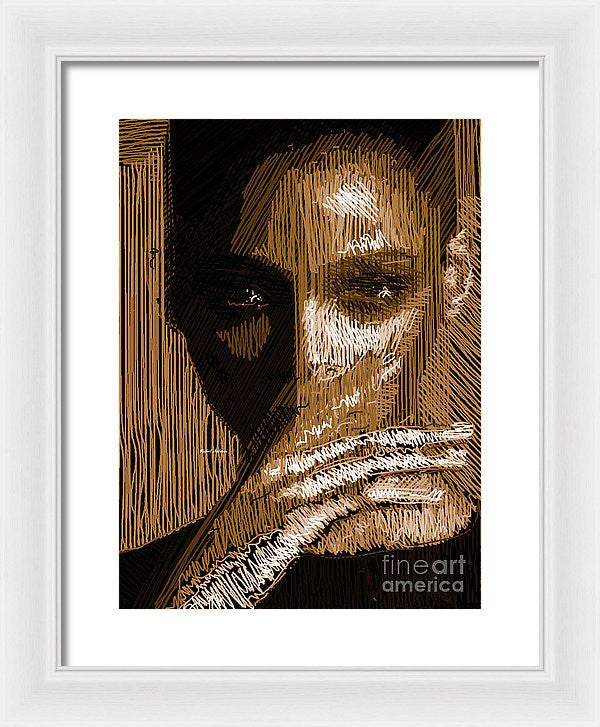 Framed Print - Studio Portrait In Pencil 37