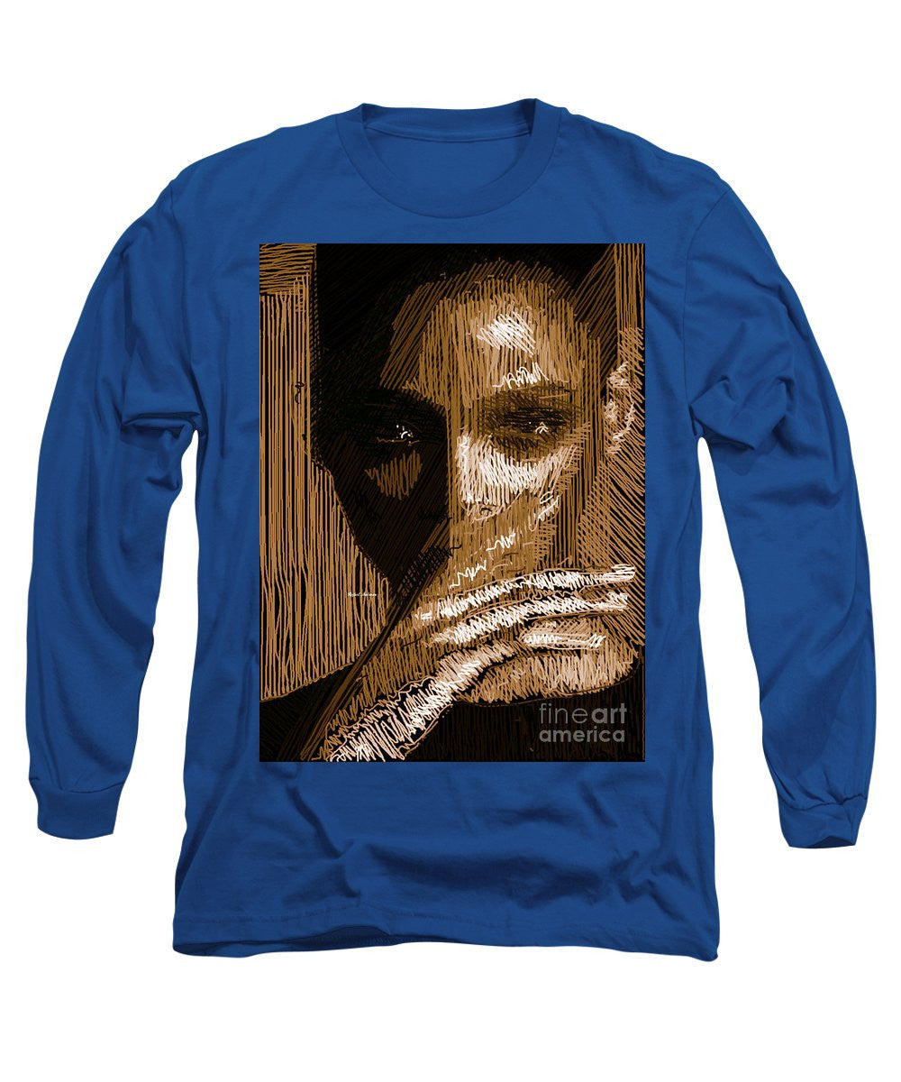 Long Sleeve T-Shirt - Studio Portrait In Pencil 37