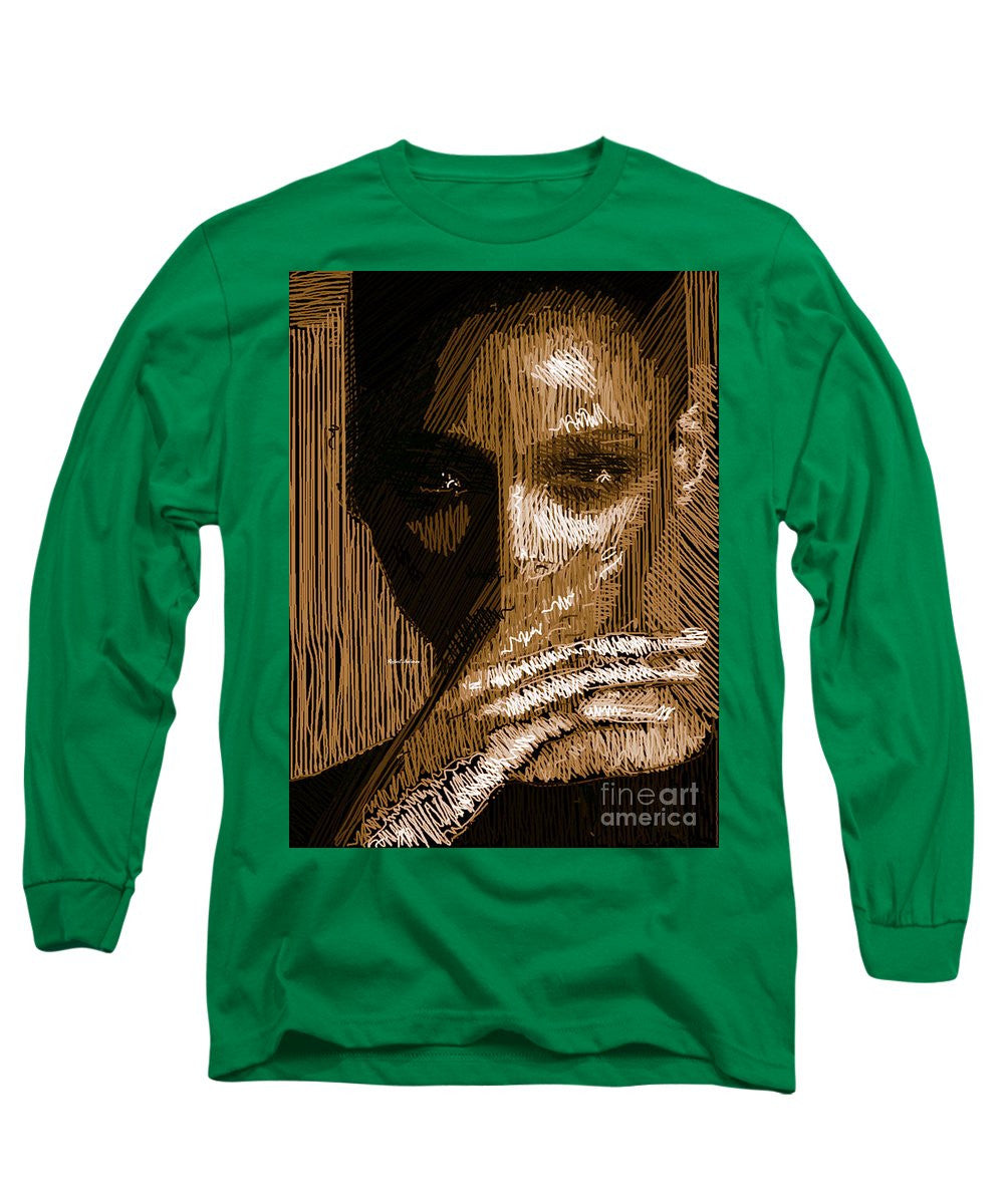 Long Sleeve T-Shirt - Studio Portrait In Pencil 37