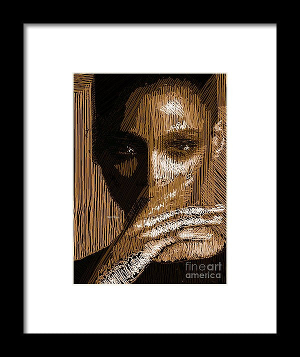 Framed Print - Studio Portrait In Pencil 37