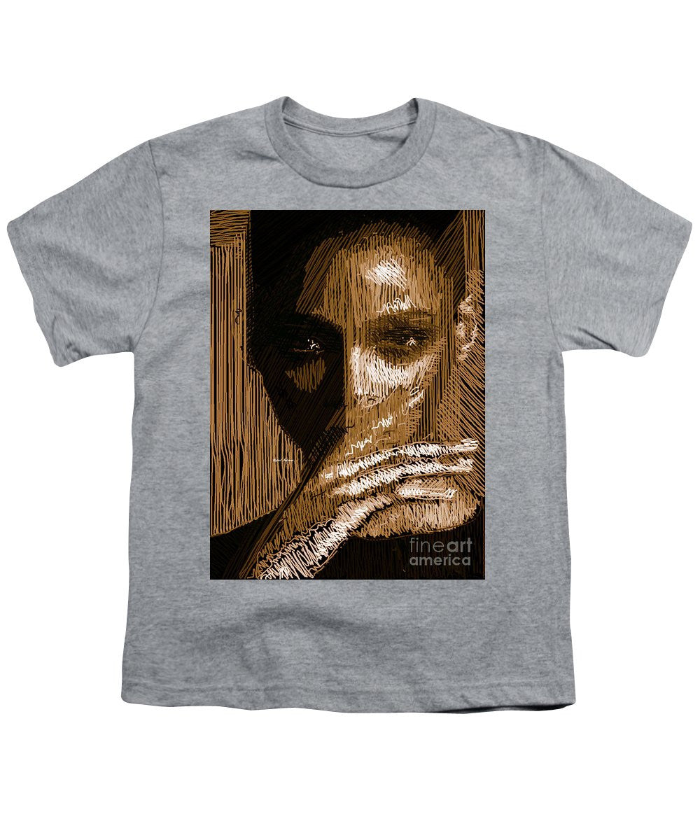 T-shirt pour jeunes - Portrait en studio au crayon 37