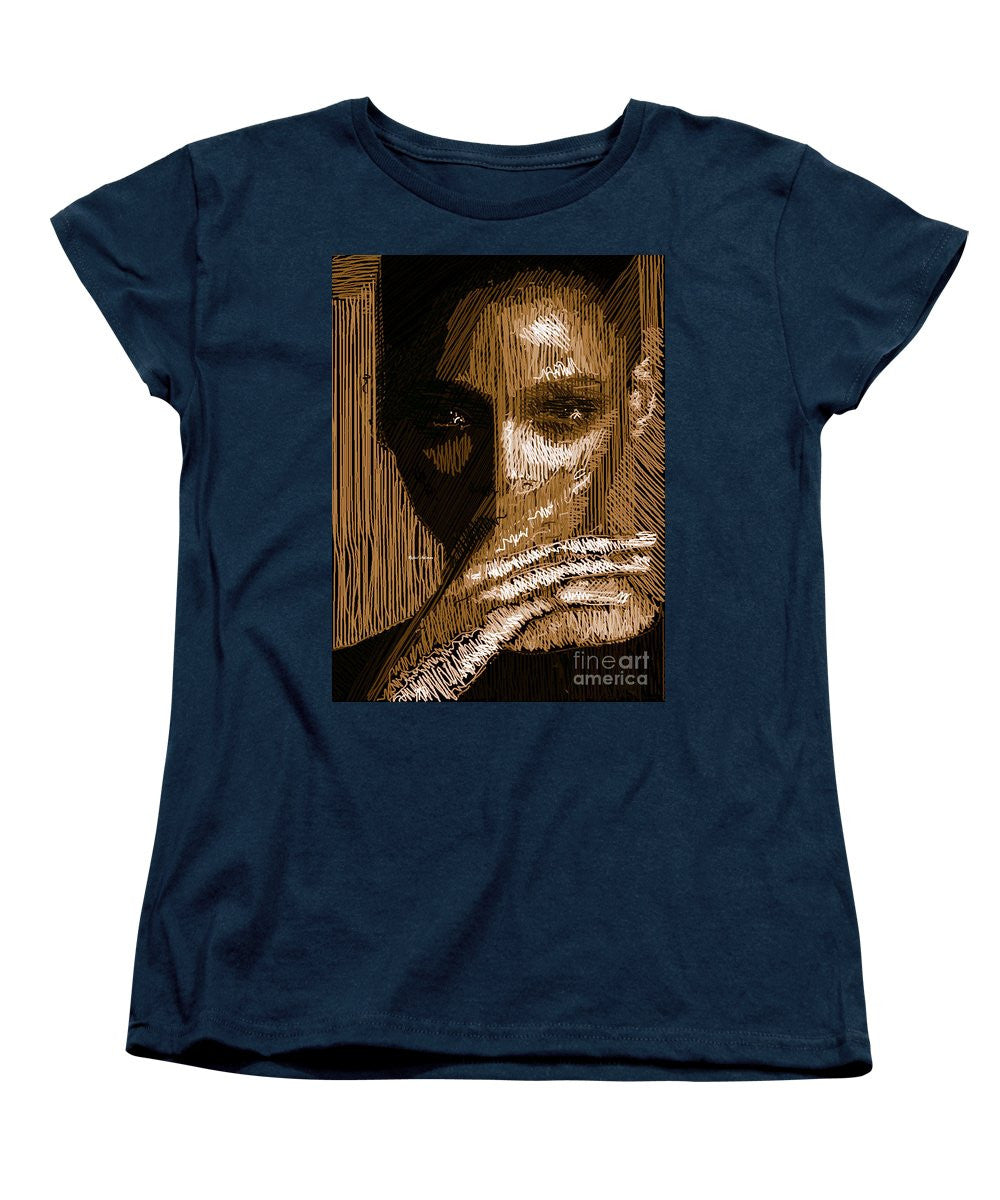 Women's T-Shirt (Standard Cut) - Studio Portrait In Pencil 37