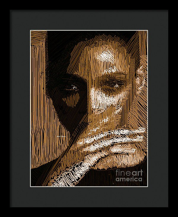 Framed Print - Studio Portrait In Pencil 37