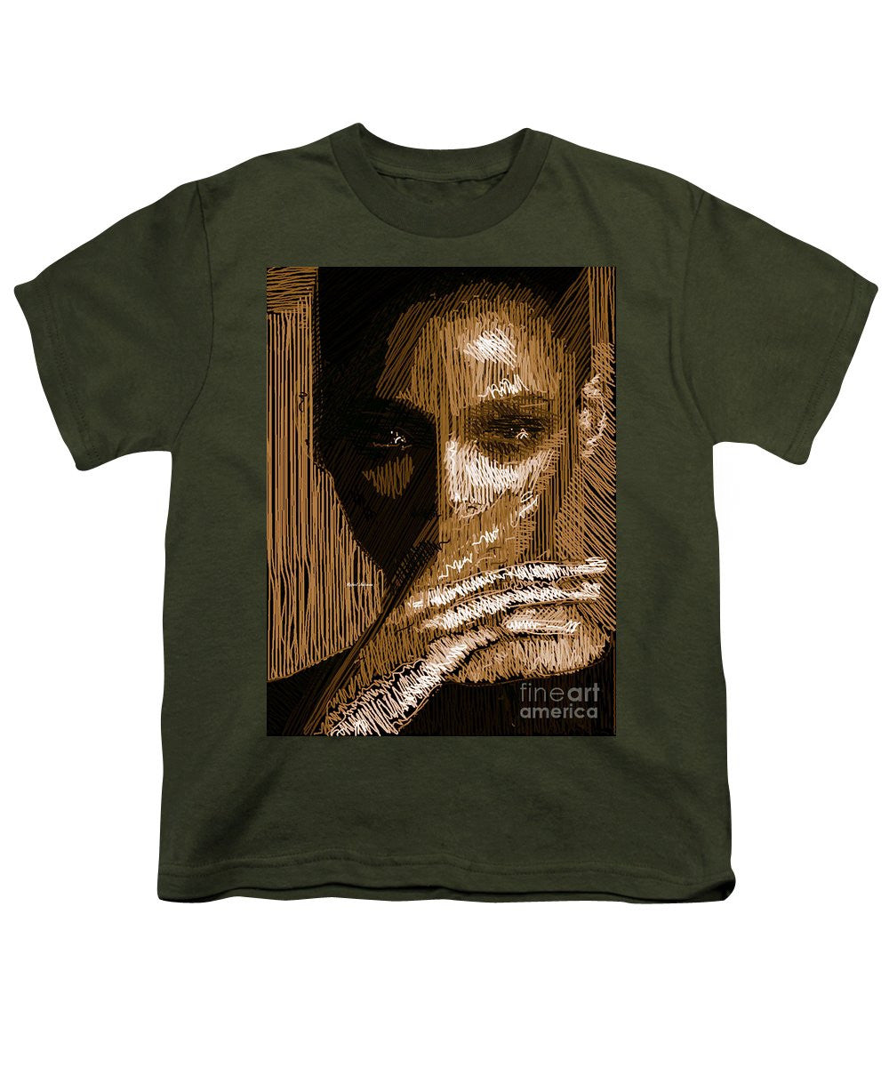 T-shirt pour jeunes - Portrait en studio au crayon 37