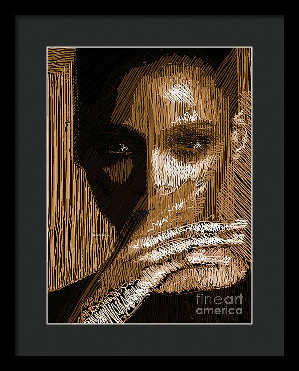 Framed Print - Studio Portrait In Pencil 37