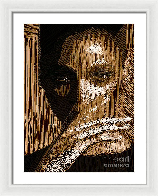 Framed Print - Studio Portrait In Pencil 37