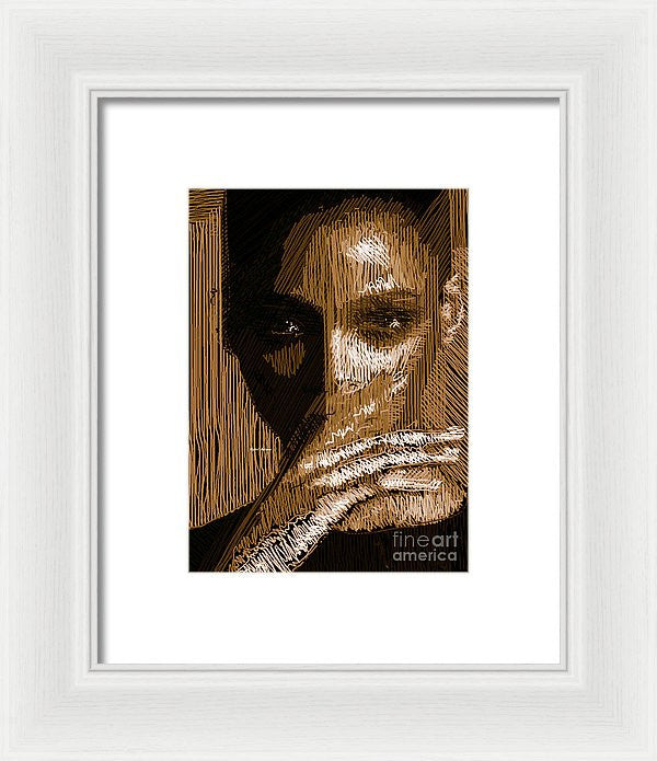 Framed Print - Studio Portrait In Pencil 37