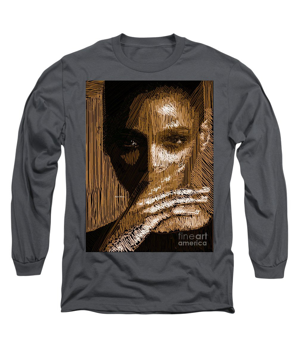 Long Sleeve T-Shirt - Studio Portrait In Pencil 37