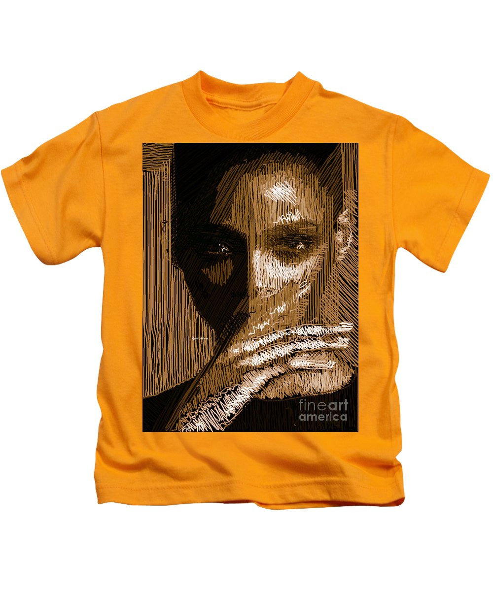 Kids T-Shirt - Studio Portrait In Pencil 37