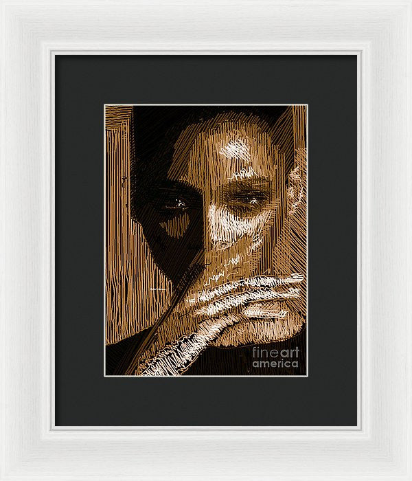 Framed Print - Studio Portrait In Pencil 37