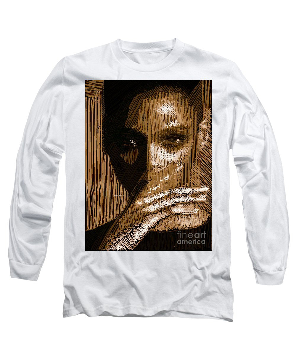 Long Sleeve T-Shirt - Studio Portrait In Pencil 37