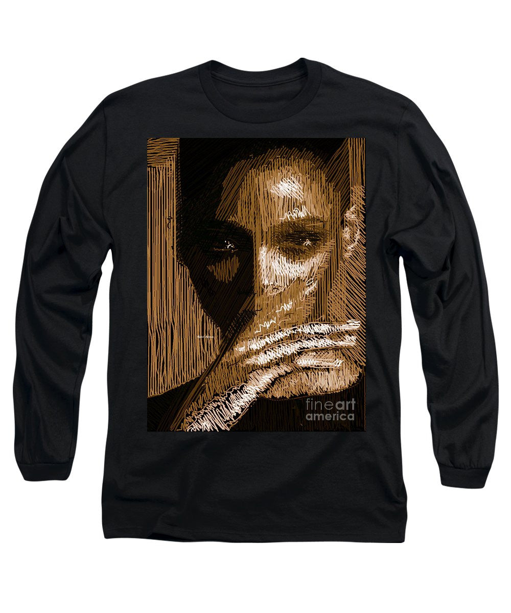 Long Sleeve T-Shirt - Studio Portrait In Pencil 37