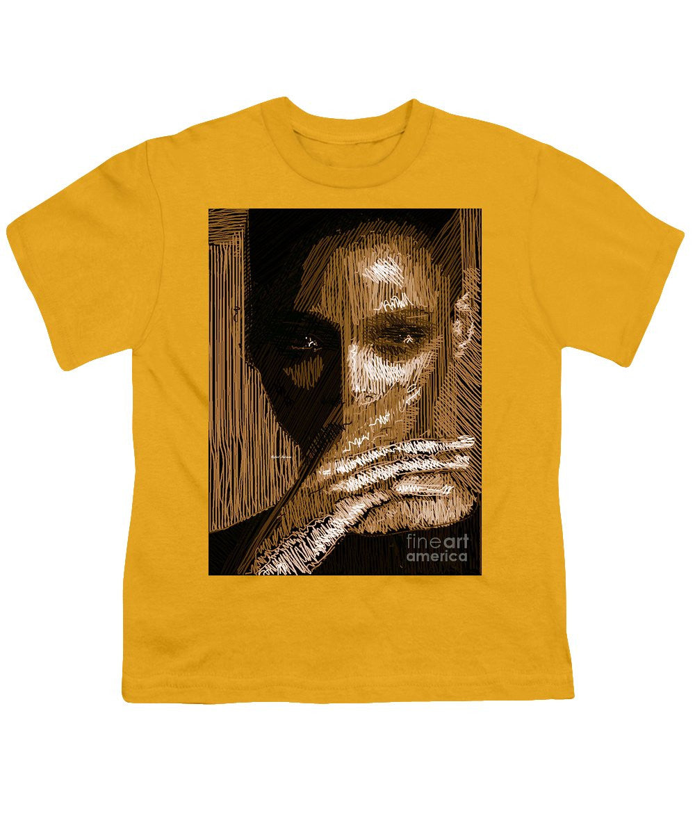 T-shirt pour jeunes - Portrait en studio au crayon 37