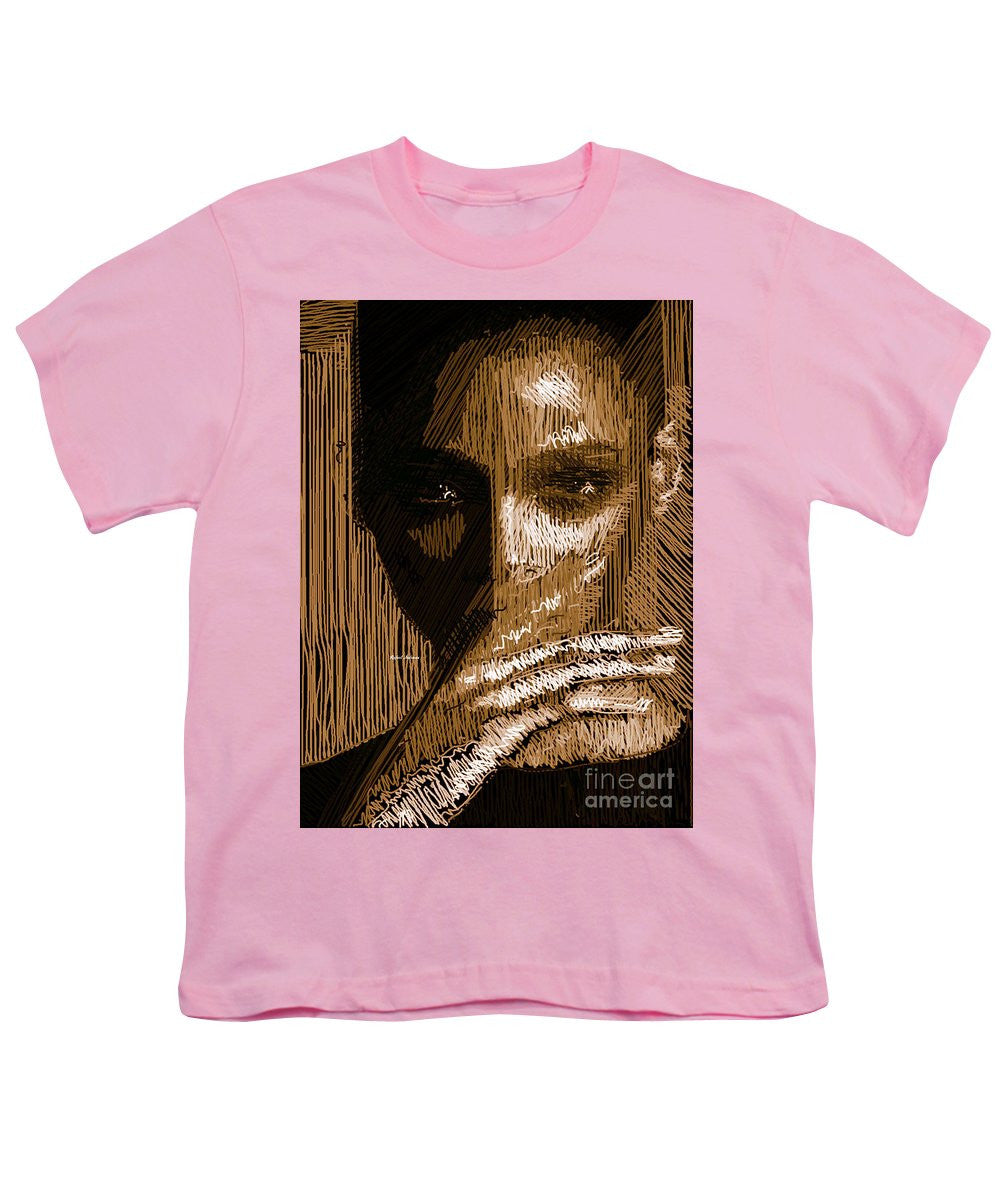 T-shirt pour jeunes - Portrait en studio au crayon 37