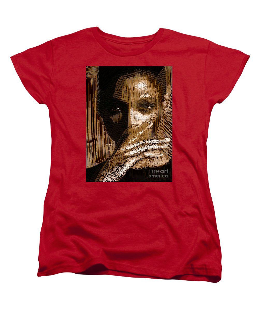 Women's T-Shirt (Standard Cut) - Studio Portrait In Pencil 37