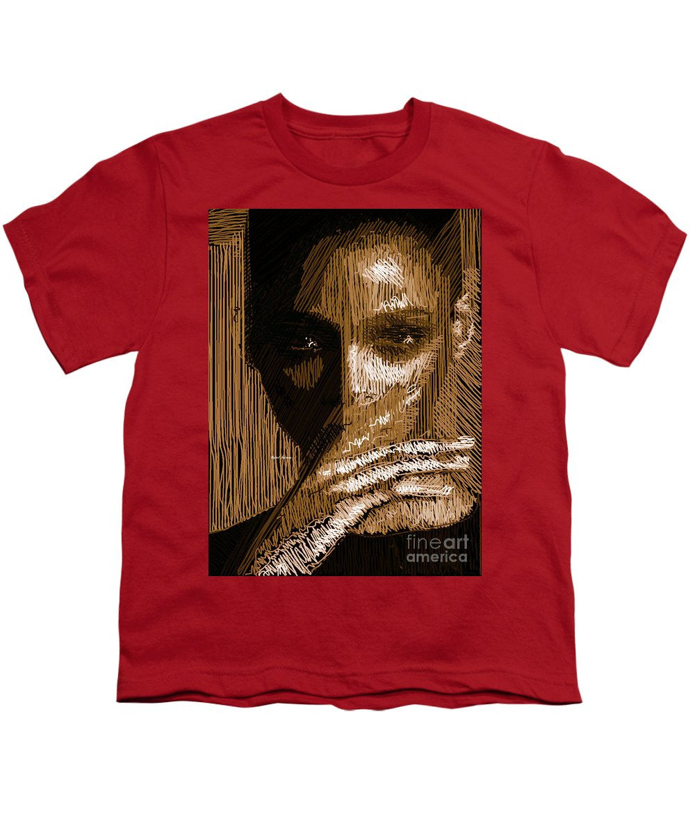 T-shirt pour jeunes - Portrait en studio au crayon 37