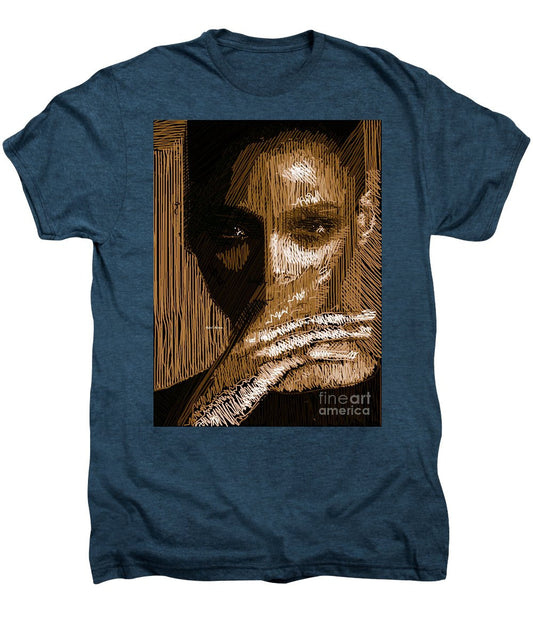 Men's Premium T-Shirt - Studio Portrait In Pencil 37