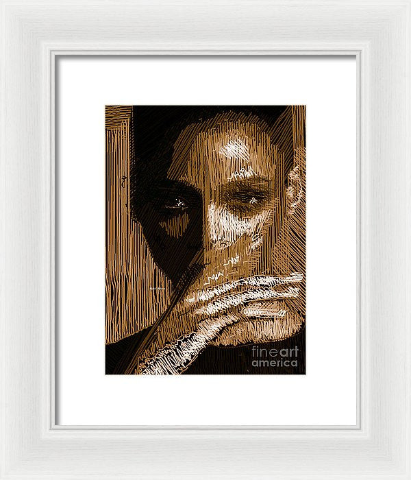 Framed Print - Studio Portrait In Pencil 37