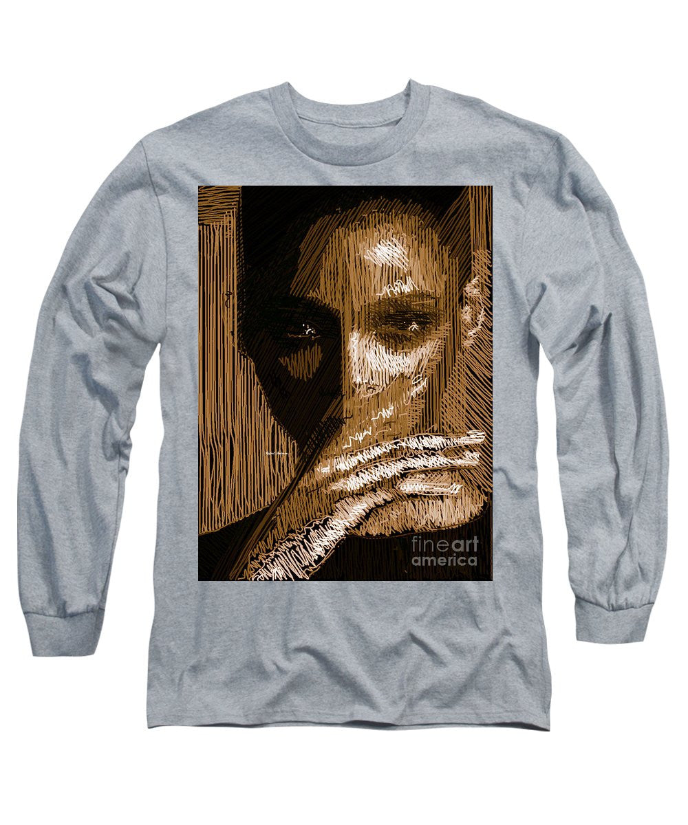 Long Sleeve T-Shirt - Studio Portrait In Pencil 37