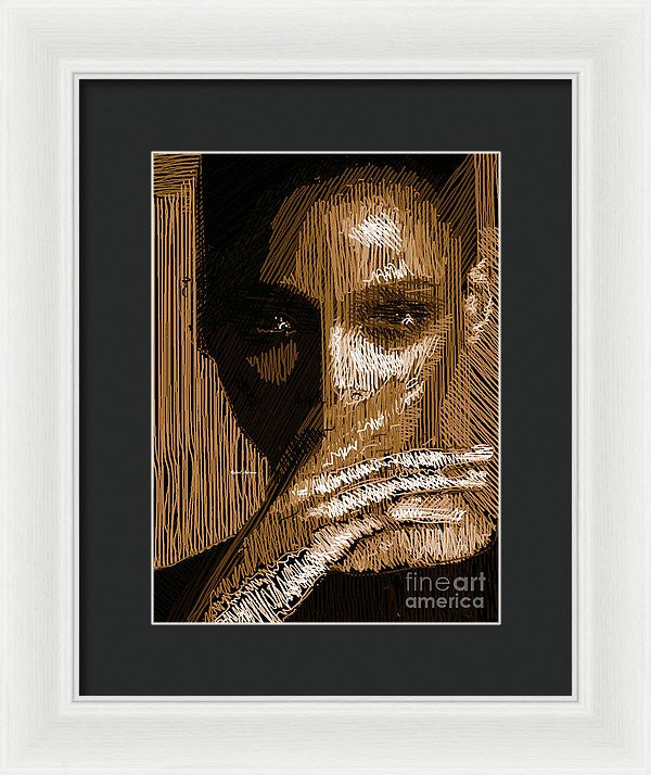 Framed Print - Studio Portrait In Pencil 37