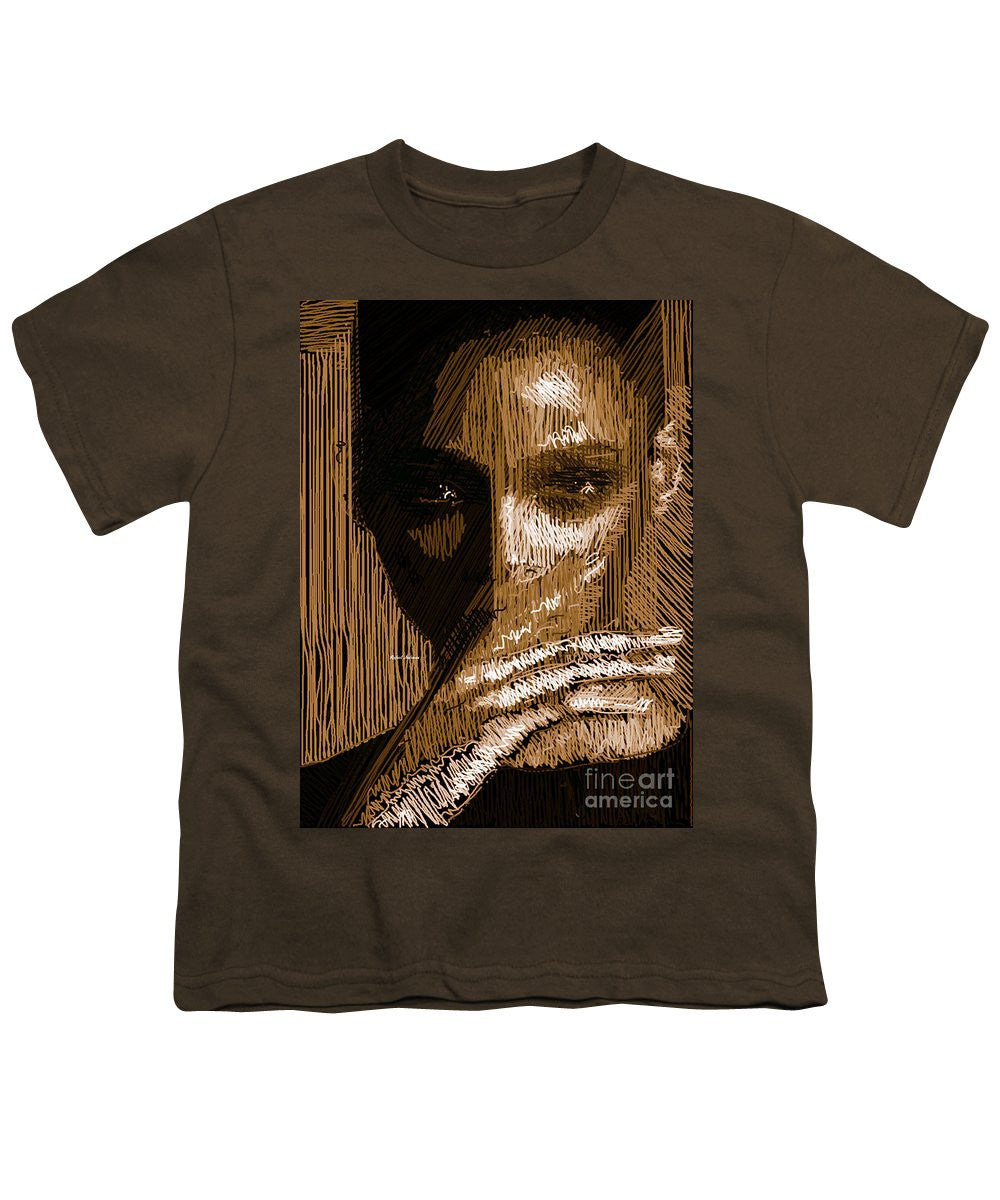 T-shirt pour jeunes - Portrait en studio au crayon 37