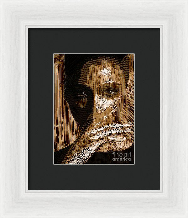 Framed Print - Studio Portrait In Pencil 37