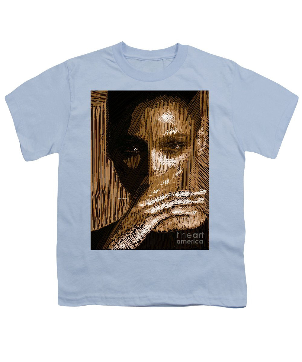 T-shirt pour jeunes - Portrait en studio au crayon 37