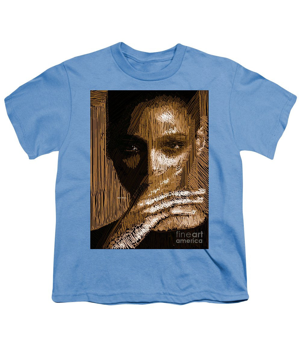 T-shirt pour jeunes - Portrait en studio au crayon 37