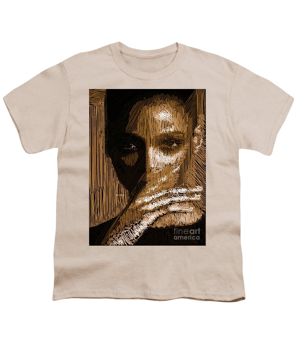 T-shirt pour jeunes - Portrait en studio au crayon 37